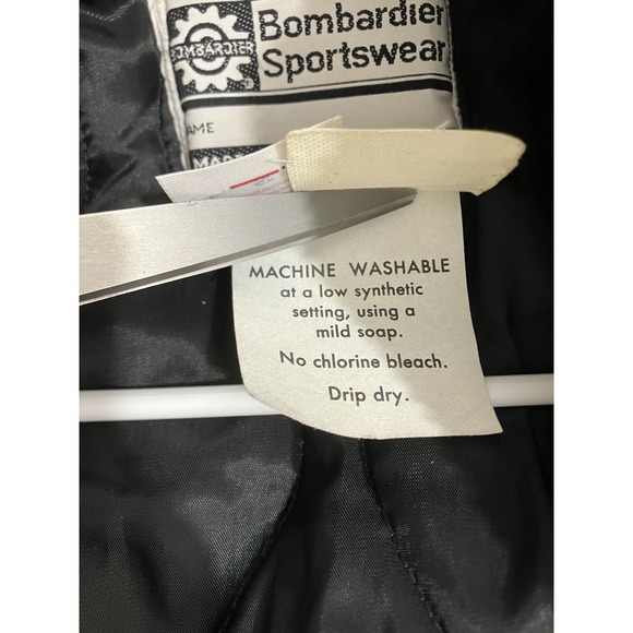 Vintage 80's SKI DOO Bombardier Black Yellow Snowmobile Jacket Womens 14 - Picture 13 of 15